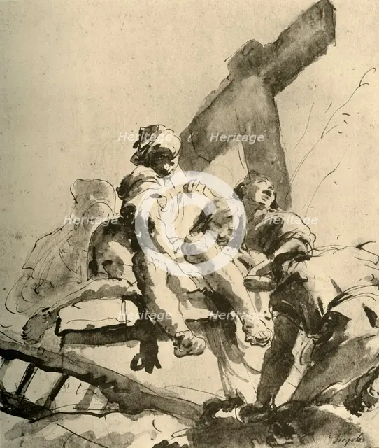 'Descent from the Cross', mid 18th century, (1928). Artist: Giovanni Battista Tiepolo.
