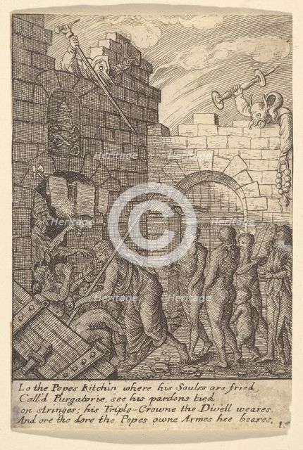 Descent into Hell, 1625-77. Creator: Wenceslaus Hollar.