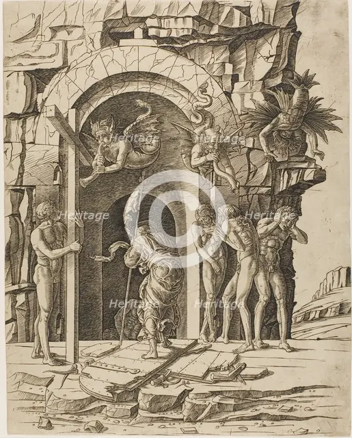 Descent into Limbo, 1475/80. Creator: School of Andrea Mantegna.