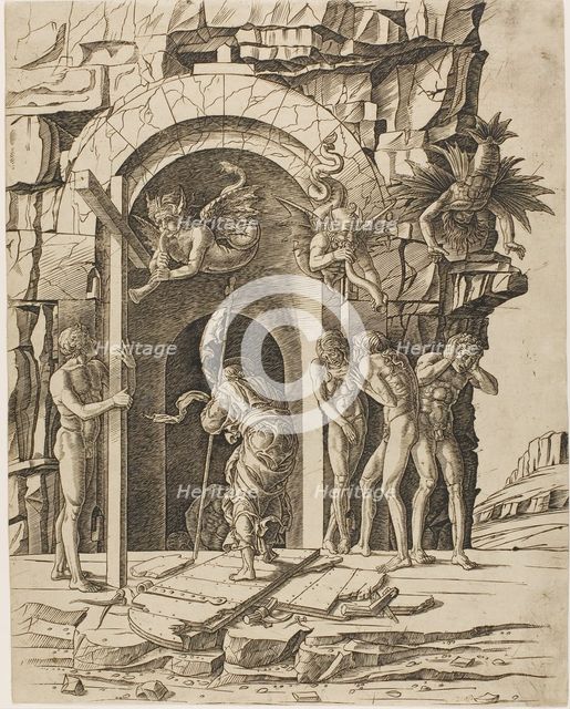 Descent into Limbo, 1475/80. Creator: School of Andrea Mantegna.