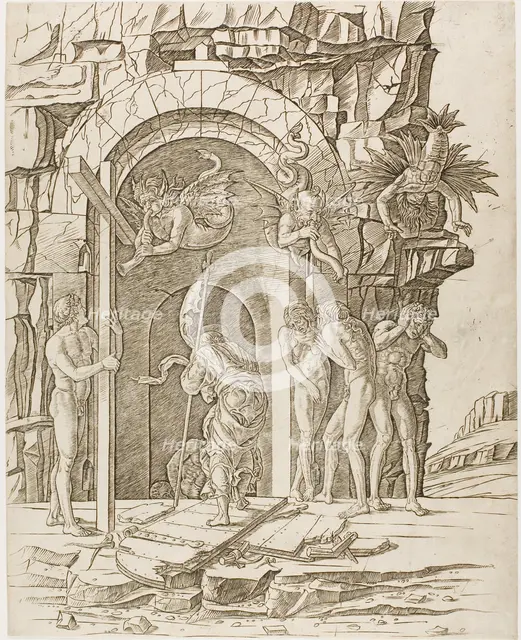 Descent into Limbo, c.1465. Creator: School of Andrea Mantegna.