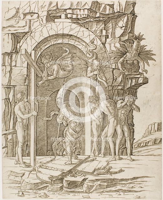Descent into Limbo, c.1465. Creator: School of Andrea Mantegna.