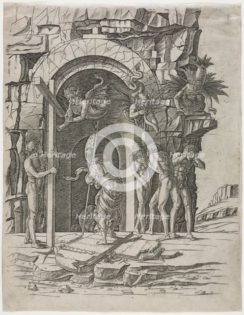 Descent into Limbo, late 1460s. Creator: Andrea Mantegna (Italian, 1431-1506), attributed to.
