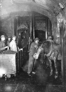 Descent into the Anzherskaya mine, 1911. Creator: Kozlov