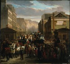 Descent of the courtiers, 1842. Creator: Charles Nanteuil