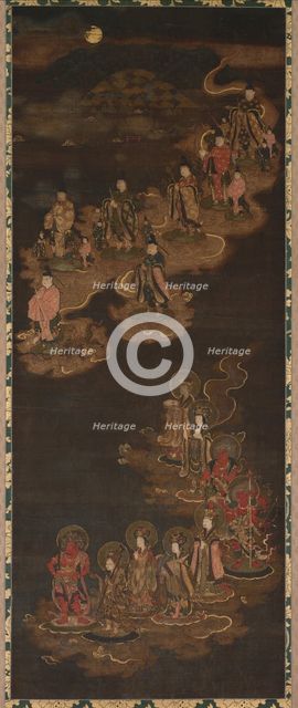 Descent of the Nine Luminaries and the Seven Stars at Kasuga, 1300s. Creator: Unknown.