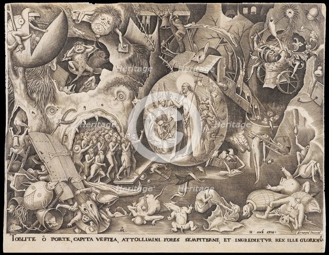 Descent of Christ into Limbo, ca 1561. Creator: Heyden, Pieter, van der (1538-1572).