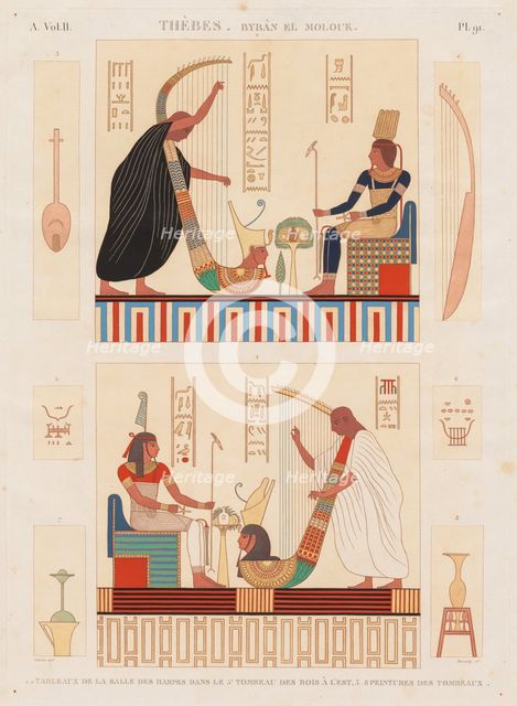 Description of Egypt: Thebes Byban el Molouk, Vol. II, Pl. 91, 1812. Creator: Antoine Maxime Monsaldy (French, 1768-1816).