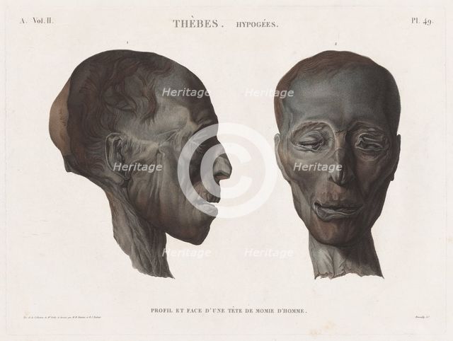 Description of Egypt: Thebes. Hypogees Vol. II, Pl. 49. Creator: Antoine Maxime Monsaldy (French, 1768-1816).
