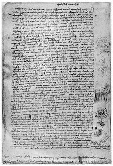 Description of the Great Flood, late 15th century or early 16th century (1954). Artist: Leonardo da Vinci