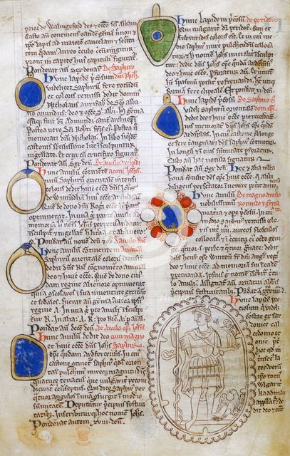 Description of the Jewels of St Albans, mid 13th century. Creator: Matthew Paris.