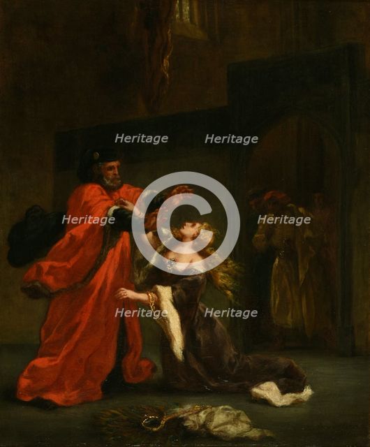 Desdemona Cursed by her Father, 1852. Creator: Delacroix, Eugène (1798-1863).