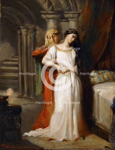 Desdemona Retiring to her Bed, 1849. Creator: Chassériau, Théodore (1819-1856).
