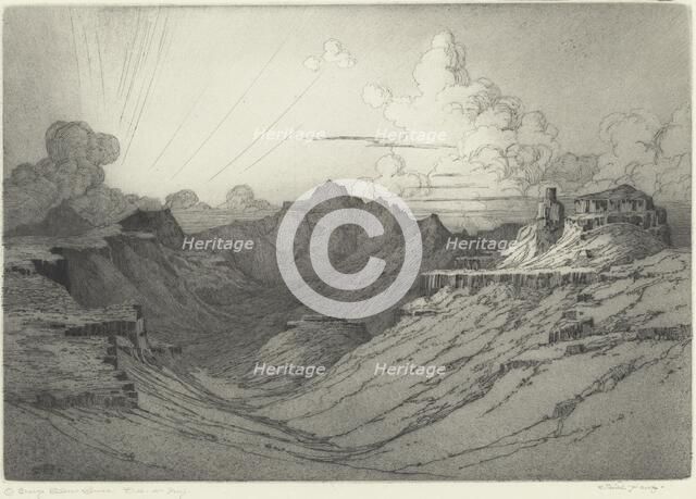 Desert Sunset, 1921. Creator: George Elbert Burr.