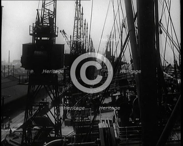 Deserted Dockyards, 1924. Creator: British Pathe Ltd.