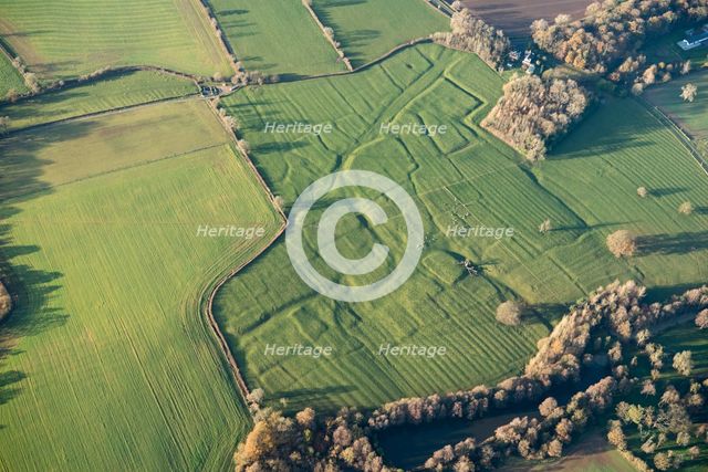 Deserted medieval settlement of Sulby and associated ridge and furrow, Northamptonshire, 2020. Creator: Damian Grady.