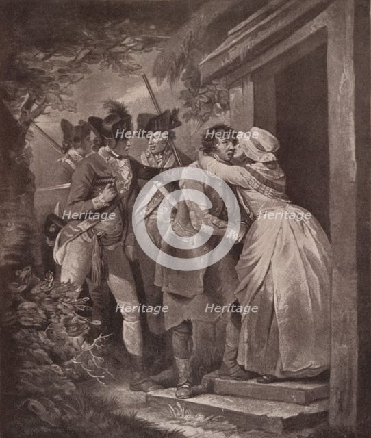 'Deserter Taking Leave of his Wife', 1791 (1909). Artist: George Keating.