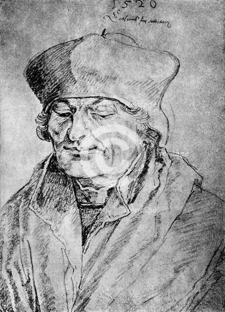 'Desiderius Erasmus', 1520, (1936). Artist: Albrecht Dürer