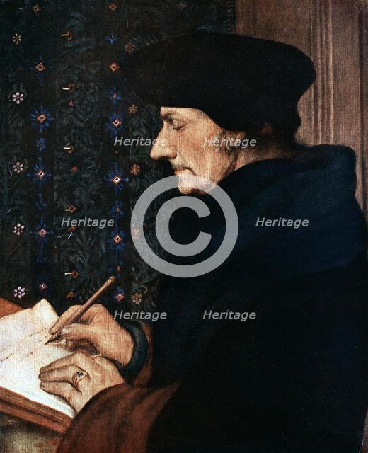 Desiderus Erasmus (1497-1543), Dutch humanist and scholar, 1523.Artist: Hans Holbein the Younger