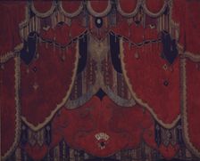 Design of main curtain for the theatre play The Masquerade by M. Lermontov, 1917. Artist: Golovin, Alexander Yakovlevich (1863-1930)