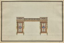Design of a desk, c. 1800. Creator: Percier, Charles (1764-1838)