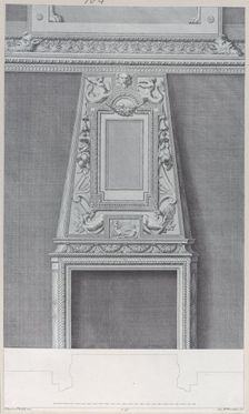 Design of a fireplace, 1756. Creator: Giovanni Battista Brostoloni