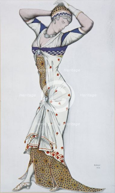 Design of a modern Dress, 1910s. Artist: Bakst, Léon (1866-1924)