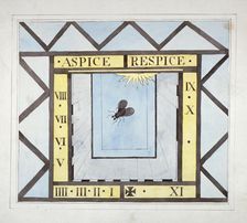 Design of a sundial at St Olave, Bermondsey, London, c1825. Artist: Anon