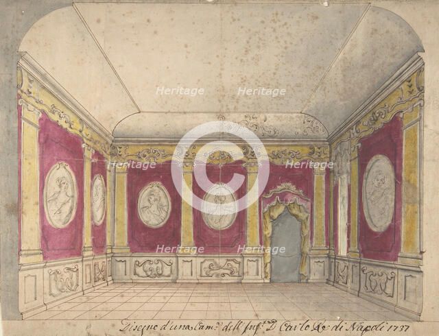Design of a Room of the Infante Don Carlo, King of Naples, 1737. Creator: Anon.