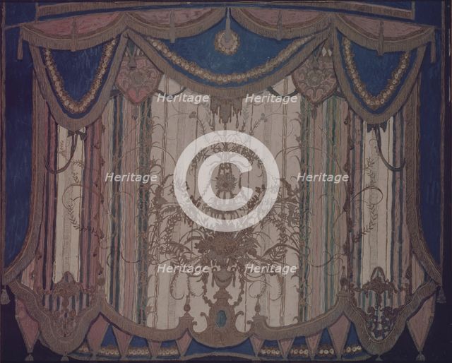 Design of curtain for the theatre play The Masquerade by M. Lermontov, 1917. Artist: Golovin, Alexander Yakovlevich (1863-1930)