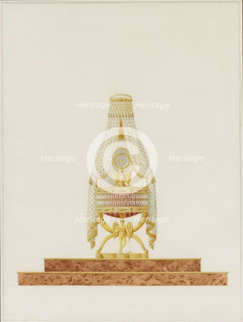 Design of the Bassinet for His Majesty the King of Rome, 1811. Artist: Percier, Charles (1764-1838)