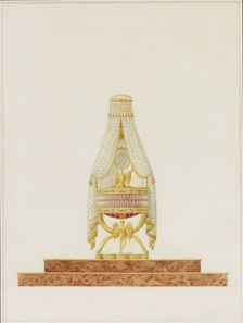 Design of the Bassinet for His Majesty the King of Rome, 1811. Artist: Percier, Charles (1764-1838)