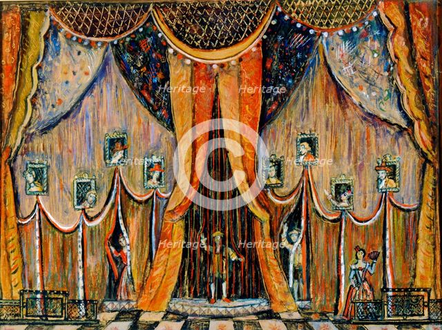Design of the curtain for the opera 'Dorothea', by T Khrennikov, 1983.  Artist: Alexander Lushin
