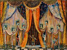 Design of the curtain for the opera Dorothea by T Khrennikov, 1983. Artist: Alexander Lushin