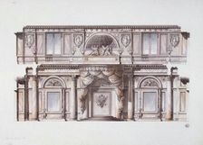 Design of the George Hall (Great Throne Hall) in the Winter Palace, 1796. Creator: Quarenghi, Giacomo Antonio Domenico (1744-1817)