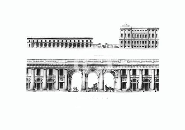 Design of the His Imperial Majesty's Own Cabinet (Chancellery) in Petersburg, 1802. Artist: Quarenghi, Giacomo Antonio Domenico (1744-1817)
