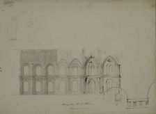 Design of the lateral wall of the Hall of the Order of St. George in the Grand Kremlin Palace, 1838. Artist: Benois, Nikolai Leontyevich (1813-1898)