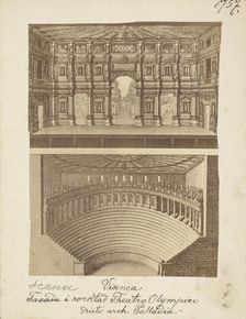 Design of the Olympic Theatre (Teatro Olimpico) by Andrea Palladio, Vicenza, 1870-1880. Creator: Unknown