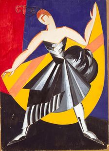 Design of the Spanish costume for dancer Elsa Krüger, 1920. Creator: Exter, Alexandra Alexandrovna (1882-1949)