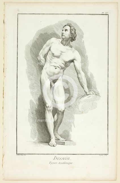 Design: Academic Figure, from Encyclopédie, 1762/77. Creator: A. J. Defehrt.