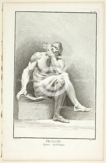 Design: Academic Figure, from Encyclopédie, 1762/77. Creator: A. J. Defehrt.