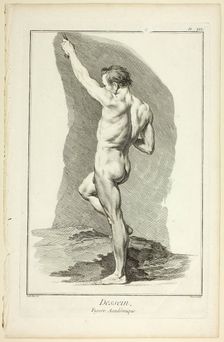 Design: Academic Figure, from Encyclopédie, 1762/77. Creator: Benoit-Louis Prevost