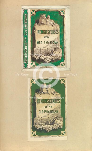 Design and Proof for Bookcover, Reminiscenses of an Old Physician, 1845-70. Creator: Alfred Crowquill.