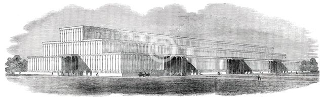 Design by Joseph Paxton, F.L.S., for a Building for the Great Exhibition of 1851, 1850. Creator: Unknown.