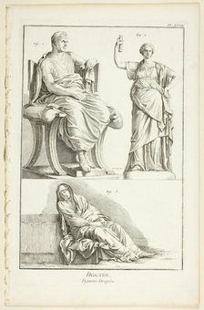 Design: Draped Figures, from Encyclopédie, 1762/77. Creator: A. J. Defehrt