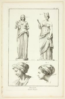 Design: Draped Figures, from Encyclopédie, 1762/77. Creator: Benoit-Louis Prevost
