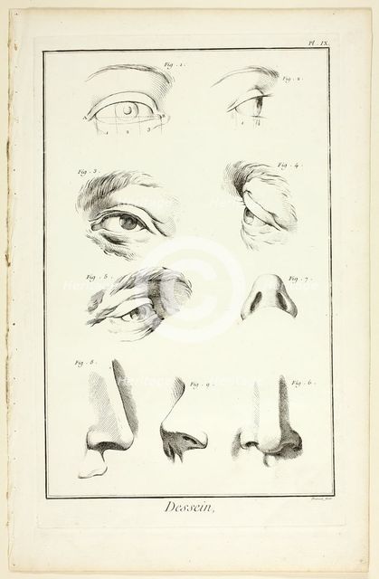 Design: Facial Anatomy from Encyclopédie, 1762/77. Creator: Benoit-Louis Prevost.