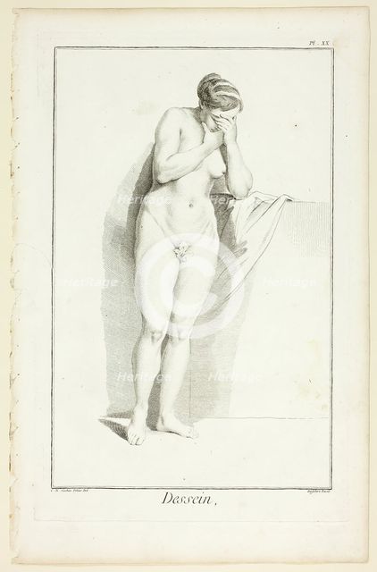 Design: Figure from Encyclopédie, 1762/77. Creator: A. J. Defehrt.
