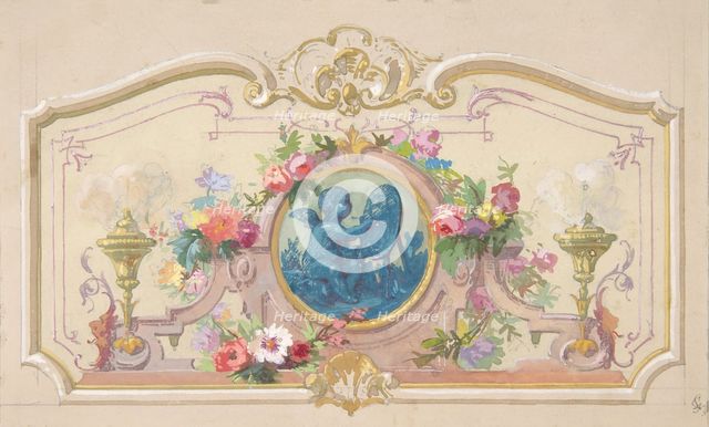 Design fo the Allegory of the Arts, second half 19th century. Creators: Jules-Edmond-Charles Lachaise, Eugène-Pierre Gourdet.