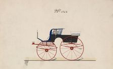 Design for 4 seat Phaeton, no top, no. 1053, 1850-70. Creator: Brewster & Co
